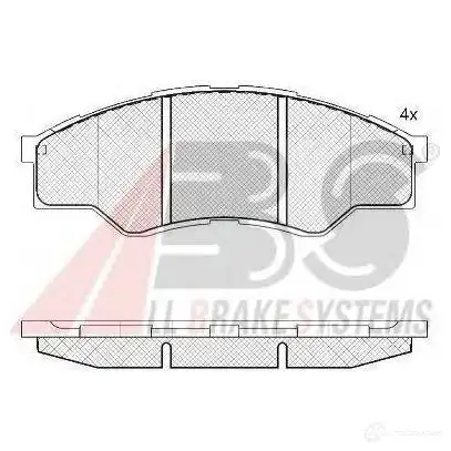 Тормозные колодки, комплект A.B.S. Z6V5KEV 37684oe 24 567 1194048558