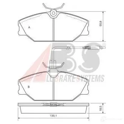 Тормозные колодки, комплект A.B.S. 36769oe 2 0916 WL7EH9N 21309730
