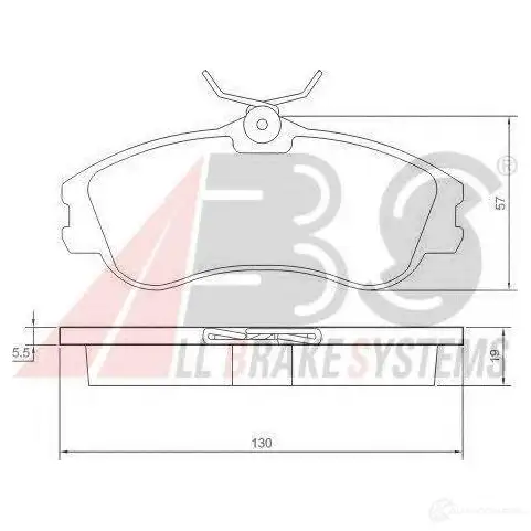 Тормозные колодки, комплект A.B.S. 0V4RE 2 3346 1194048309 37152oe изображение 0