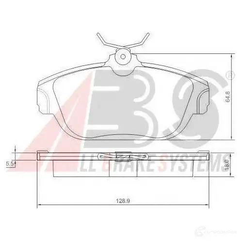 Тормозные колодки, комплект A.B.S. 36710oe 20 163 20183 1194047892