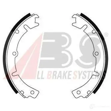 Барабанные тормозные колодки, комплект A.B.S. 8753 H HYJBK 1813779 8717109157062