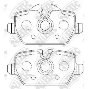 Тормозные колодки дисковые, комплект NIBK 4582431708299 PN0070 3834586 NV54 08N