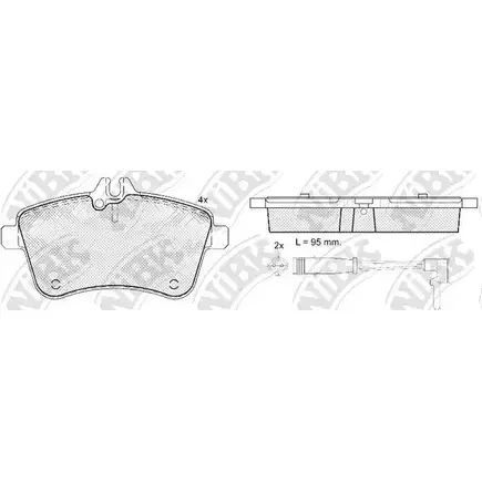 Тормозные колодки дисковые, комплект NIBK PN0490W 4582431703966 NFT LC 3834979 изображение 0