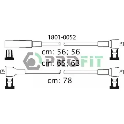 Высоковольтные провода зажигания PROFIT R3 W42 1801-0052 3842494 изображение 0