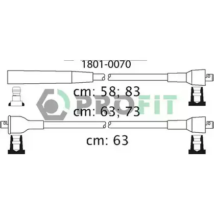 Высоковольтные провода зажигания PROFIT R3U TF 3842495 1801-0070 изображение 0