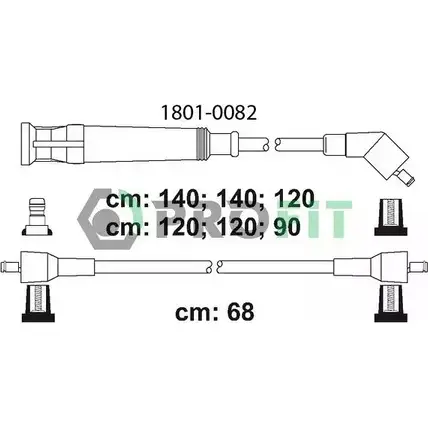 Высоковольтные провода зажигания PROFIT 1801-0082 DO9T L5 3842502 изображение 0
