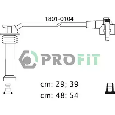 Высоковольтные провода зажигания PROFIT 1801-0104 3842513 2 BLP0 изображение 0