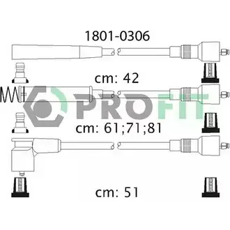 Высоковольтные провода зажигания PROFIT 3842559 1801-0306 IPY2 64R изображение 0