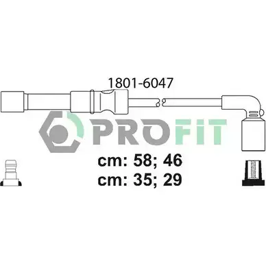 Высоковольтные провода зажигания PROFIT 1801-6047 O81EF1 S 3842610 изображение 0