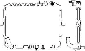 Радиатор охлаждения двигателя SAKURA AUTOMOTIVE 1451-0220 1440179498 BY1Y 1Q
