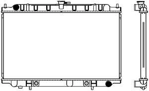 Радиатор охлаждения двигателя SAKURA AUTOMOTIVE 2252-1001 H B1GPX 152482195 изображение 0