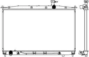 Радиатор охлаждения двигателя SAKURA AUTOMOTIVE QK QF4L 552849336 3221-1018