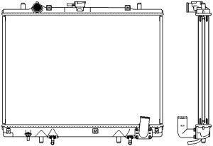 Радиатор охлаждения двигателя SAKURA AUTOMOTIVE 3322-1003 L8CJV T 152912571 изображение 0