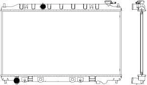 Радиатор охлаждения двигателя SAKURA AUTOMOTIVE X10 YO 3341-1028 753487174 изображение 0