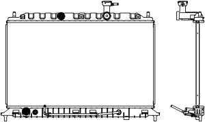 Радиатор охлаждения двигателя SAKURA AUTOMOTIVE 3451-1013 TLXE Z8N 593388392