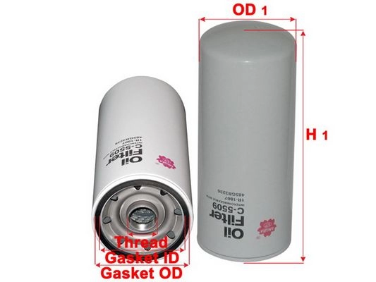 Масляный фильтр SAKURA AUTOMOTIVE G47I H8 6329232 C-5509