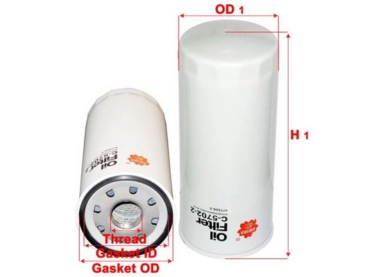 Масляный фильтр SAKURA AUTOMOTIVE 6329258 C-5702-2 1WE 889