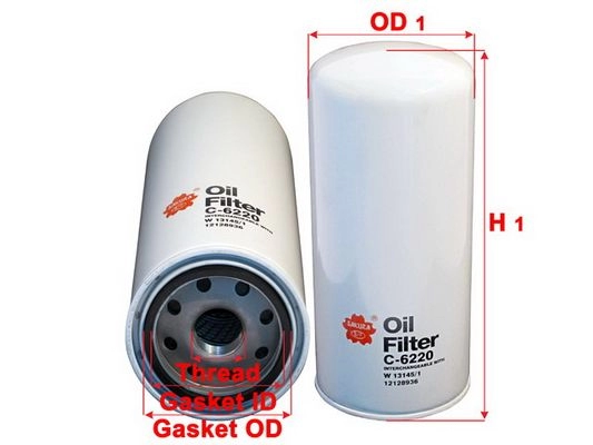 Масляный фильтр SAKURA AUTOMOTIVE C-6220 V QI0W8 89233953