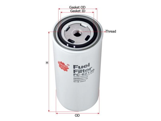 Топливный фильтр SAKURA AUTOMOTIVE FC-62130 89762861 8YZH3 82