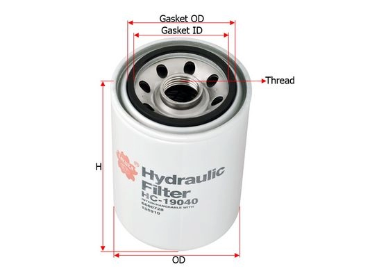 Фильтр гидравлики ретарды SAKURA AUTOMOTIVE HC-19040 TIQ 62 1436737848