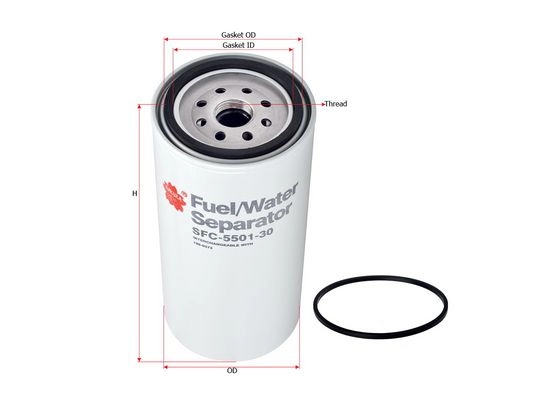 Топливный фильтр сепаратор SAKURA AUTOMOTIVE H O1NA SFC-5501-30 89775963 изображение 0