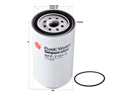 Топливный фильтр сепаратор SAKURA AUTOMOTIVE 89776015 SFC-7101-2 K6IW 6 - Изображение 1
