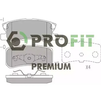 Тормозные колодки дисковые, комплект PROFIT DIJI F5 3846949 5005-1604