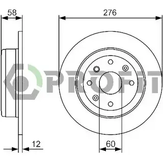 Тормозной диск PROFIT GX5D V5E 3847212 5010-2025 изображение 0