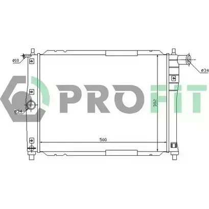 Радиатор охлаждения двигателя PROFIT 3847329 PR 1106A2 AH7QC FZBP X