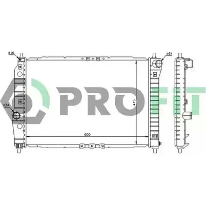 Радиатор охлаждения двигателя PROFIT 9U N7D1Z 3847352 AYZWAL PR 1703A1 изображение 0