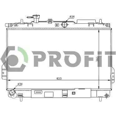 Радиатор охлаждения двигателя PROFIT O4NF30 PR 1806A4 3847371 2PC O1G