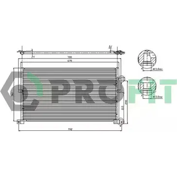 Радиатор кондиционера PROFIT 3847416 PR 2541C1 F 2SUB1I изображение 0