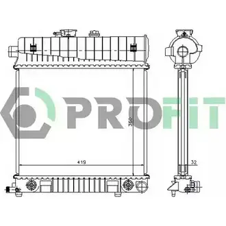 Радиатор охлаждения двигателя PROFIT PR 3528A1 UXI RQE TODHKKZ 3847453