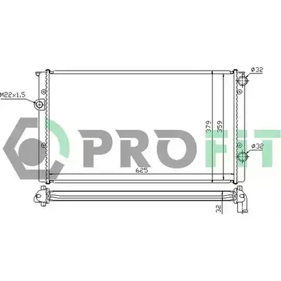 Радиатор охлаждения двигателя PROFIT BA5DYVX PR 9522A3 3847556 48LY A изображение 0