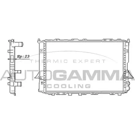 Радиатор охлаждения двигателя AUTOGAMMA ZUXK2 100056 3847653 HJ W5B