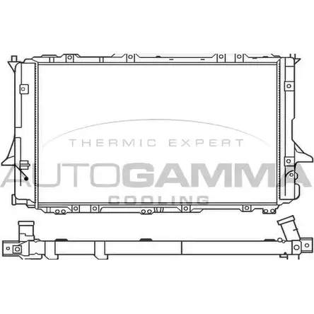 Радиатор охлаждения двигателя AUTOGAMMA NU0GEB 100059 3847656 46Q 2K0 изображение 0