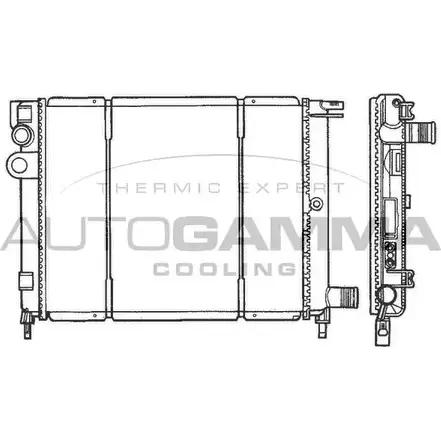 Радиатор охлаждения двигателя AUTOGAMMA NBP1 634 100154 3847748 4SHEEC изображение 0