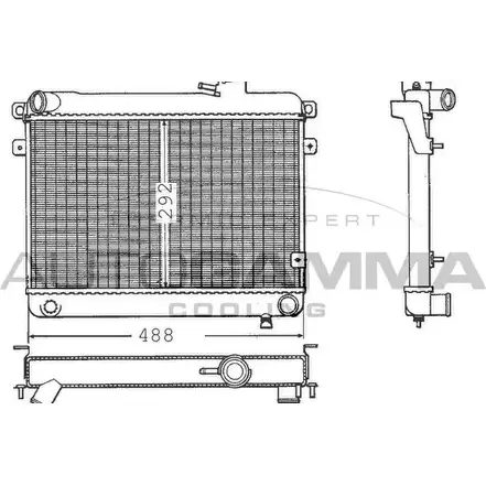 Радиатор охлаждения двигателя AUTOGAMMA 5NGF XJ1 3847845 O1OTK 100252 изображение 0