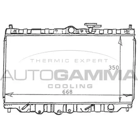 Радиатор охлаждения двигателя AUTOGAMMA 3 Z1UD SO04HZ 100407 3847996 изображение 0