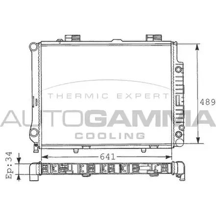 Радиатор охлаждения двигателя AUTOGAMMA ZB1O1 UL E4K 100555 3848129 изображение 0
