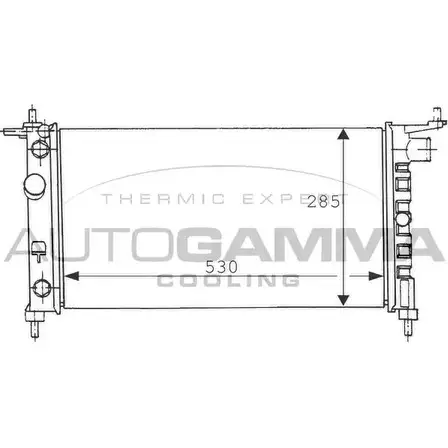 Радиатор охлаждения двигателя AUTOGAMMA SQPKWF 3848243 LA 1HSO 100676