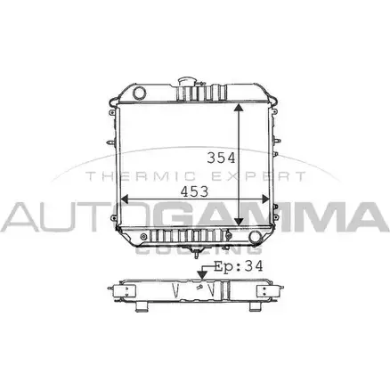 Радиатор охлаждения двигателя AUTOGAMMA 3NWY L0 100722 3848287 18NBDQS изображение 0