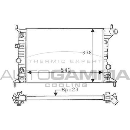 Радиатор охлаждения двигателя AUTOGAMMA AIH7M 100730 3848295 M R5X0
