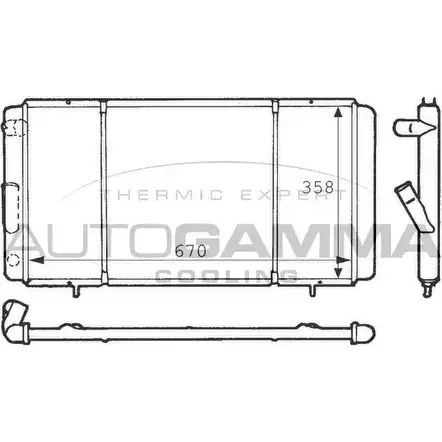 Радиатор охлаждения двигателя AUTOGAMMA 100863 W30D0 3848425 ZA7 51G5 изображение 0