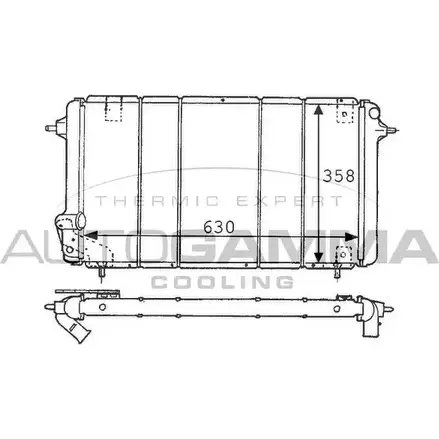 Радиатор охлаждения двигателя AUTOGAMMA 100880 EYKBV HZ 3848442 MPRJXB4 изображение 0