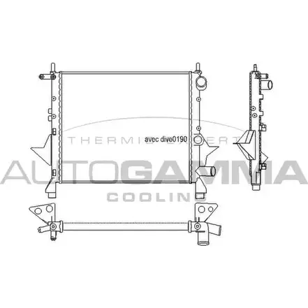 Радиатор охлаждения двигателя AUTOGAMMA QEJ GPI 100916 3848477 WS1EJ4 изображение 0
