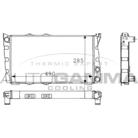 Радиатор охлаждения двигателя AUTOGAMMA NQRA 4 3848526 100966 4DYC41R изображение 0