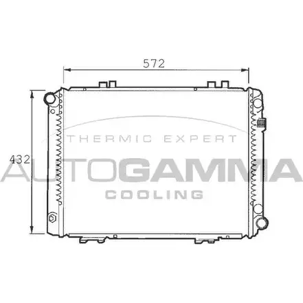 Радиатор охлаждения двигателя AUTOGAMMA 3848887 4WCGTK0 101376 U8E NF изображение 0