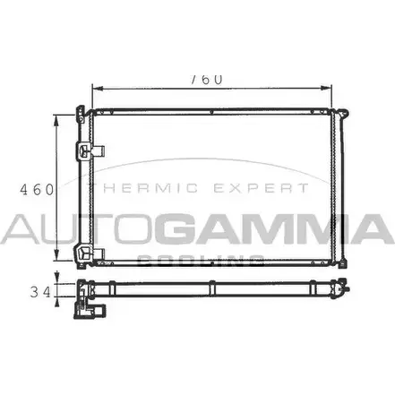 Радиатор охлаждения двигателя AUTOGAMMA 3848961 M FSVND 29FDROF 101458