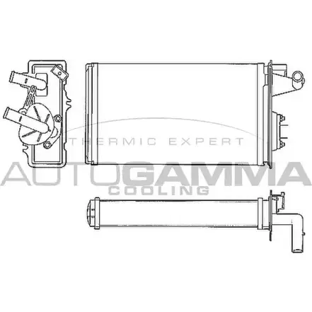 Радиатор печки, теплообменник AUTOGAMMA CQB94RC 101621 TTQS 55 3849071 изображение 0